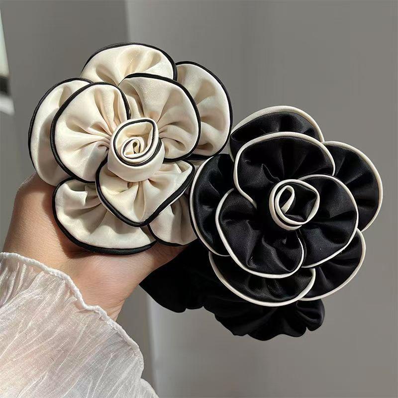 1 Pcs Black Beige 3D Small Fragrant Floral Accessory Patch DlYClothing Headwear Headband Accessories 8.2CM
