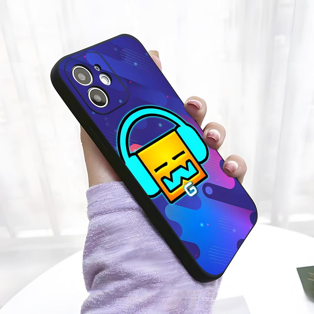 Game G-Geometry Dash Phone Case For IPhone 17 Pro Max 15 Pro 16 14 Plus 12 13 Mini 11 Pro Shockproof Soft Cover