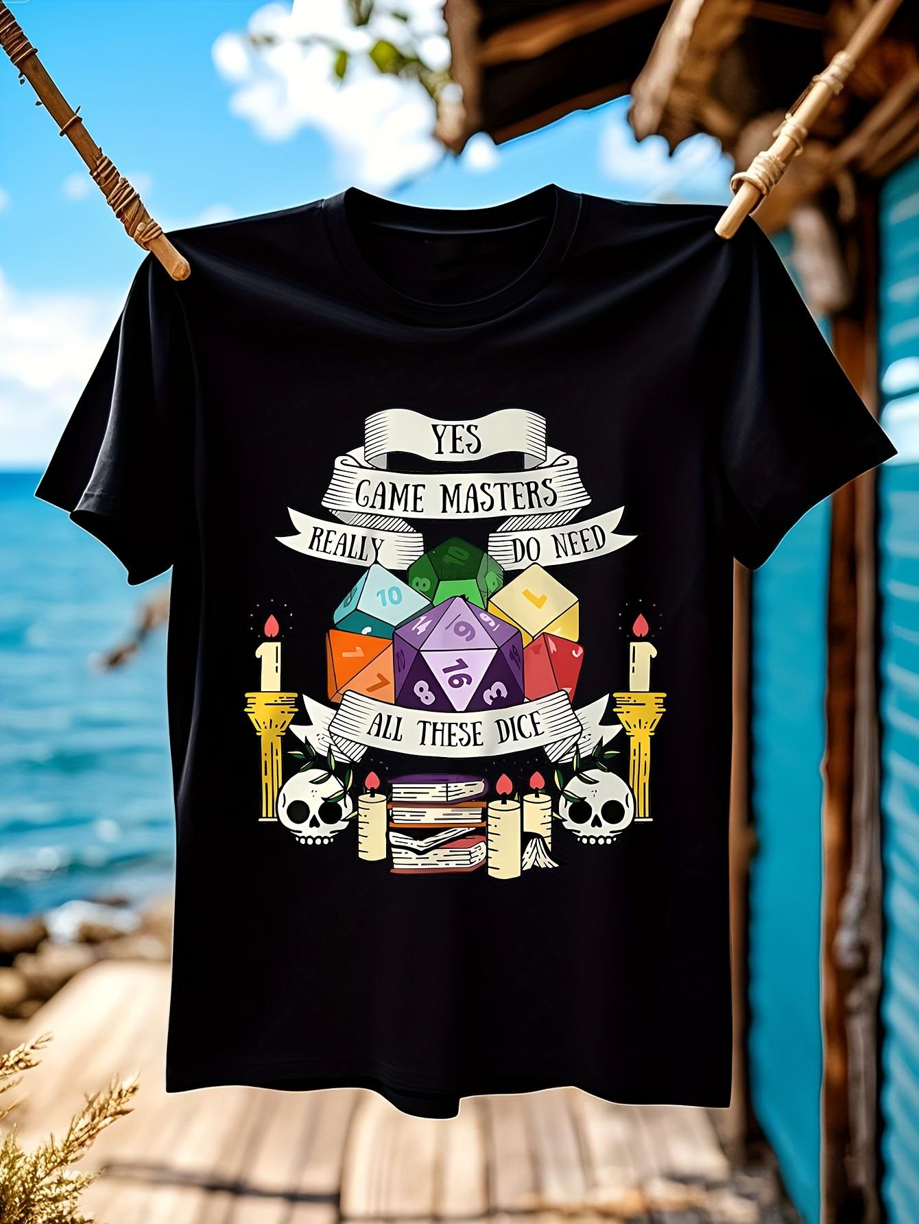 Dungeons Dragons Graphic Tshirt Funny RPG Gamer Tee with ... XXXXL