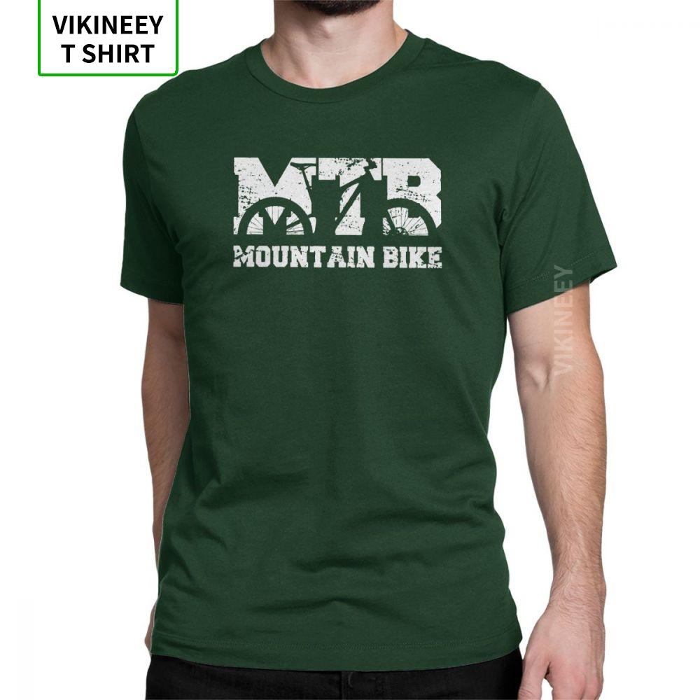 Mountain Bike Vintage MTB TShirts Distressed Design T Shirt Man Wholesale Clothes Novelty Crew Neck Purified Cotton Tees