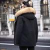 Winter High-end Warmth Imitation Fur Raccoon Fur Liner Mid-length Mink Fur Plus Velvet Thick Mink Casual Men's Clothing Parka Coat