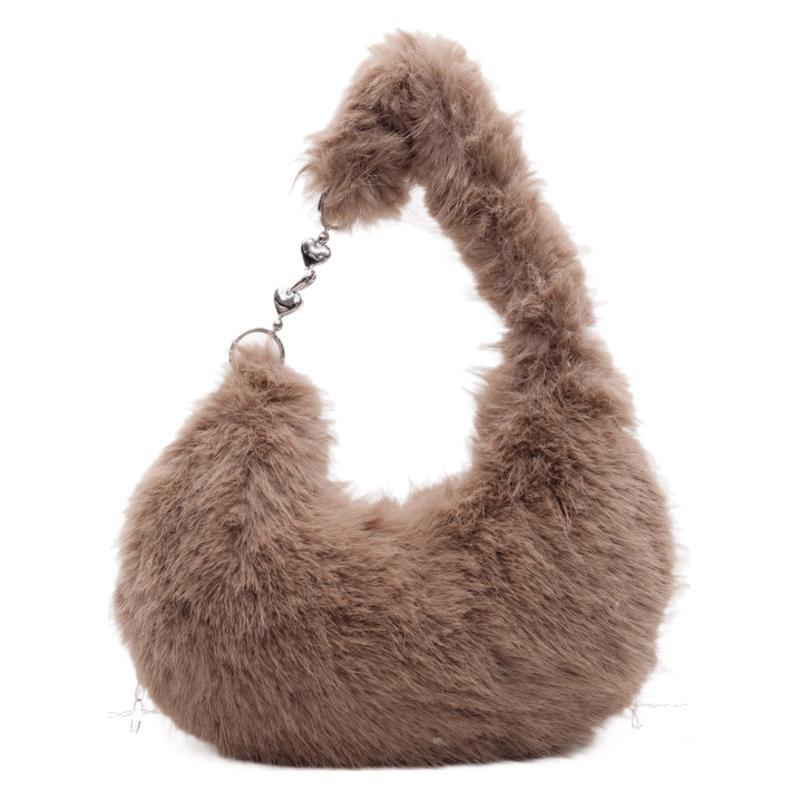Autumn Soft Plush Small Milk Bag 2025 New Bag Portable Commuter Versatile Wool Bag Messenger Bag Female Only