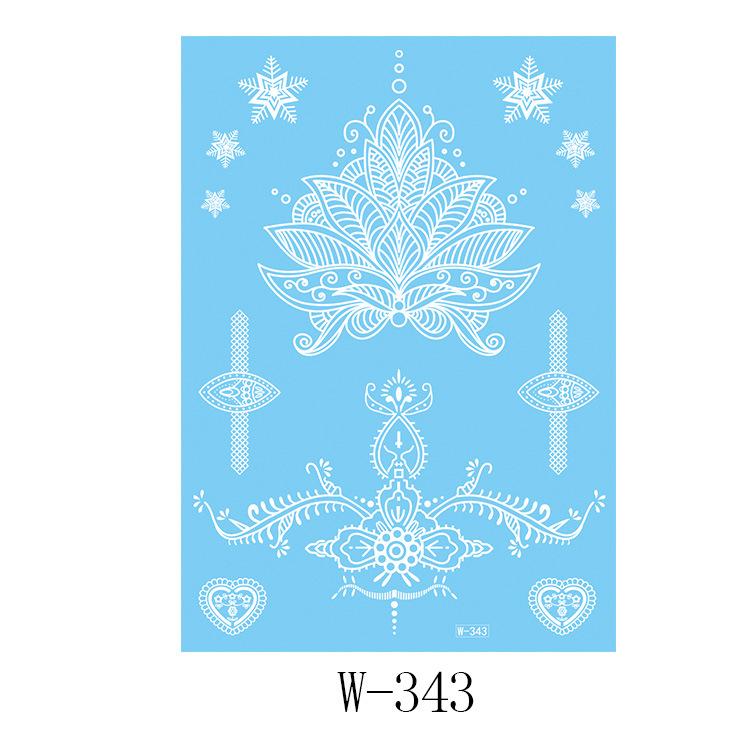 Black And White Lace Tattoo Sticker Wedding Bride Waterproof Tattoo Sticker Tattoo