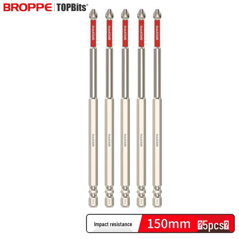 Impact-Resistant Magnetic Phillips Screwdriver Bit Set - High Torque, Non-Slip S2 for Electric Drills.