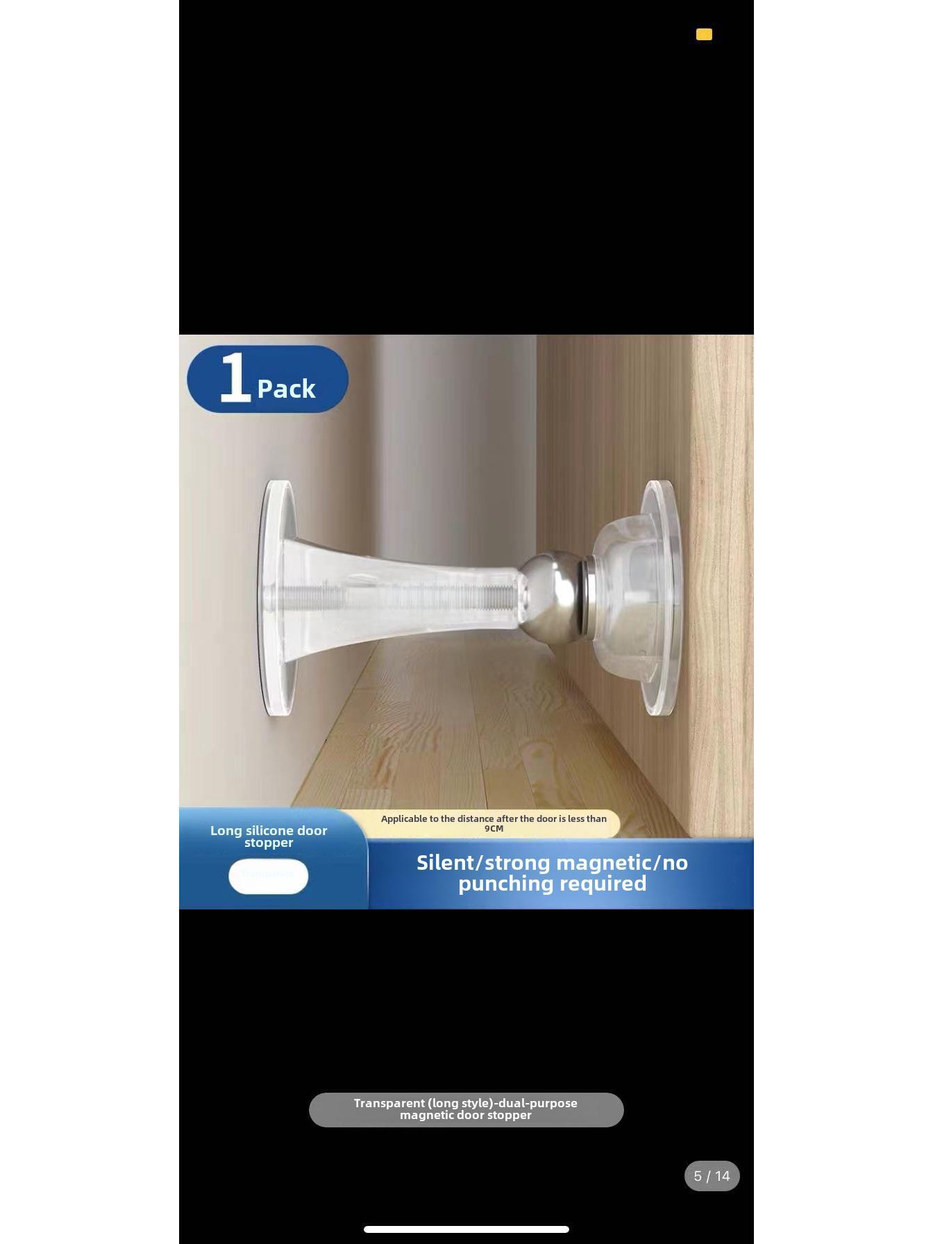 

Креативний силіконовий стопор для дверей: Захист від зіткнень, безшумний буфер, вітронепроникна установка без ударів Long Strong Magnetic Door Stopper
