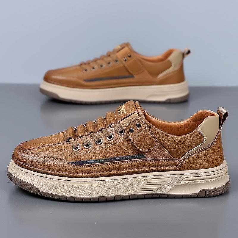 One-pedal Sports Business Casual Shoes Board Shoes Men's Fashion Men's Shoes Youth Tooling Trendy Shoes Comfortable Non-slip Leather Shoes