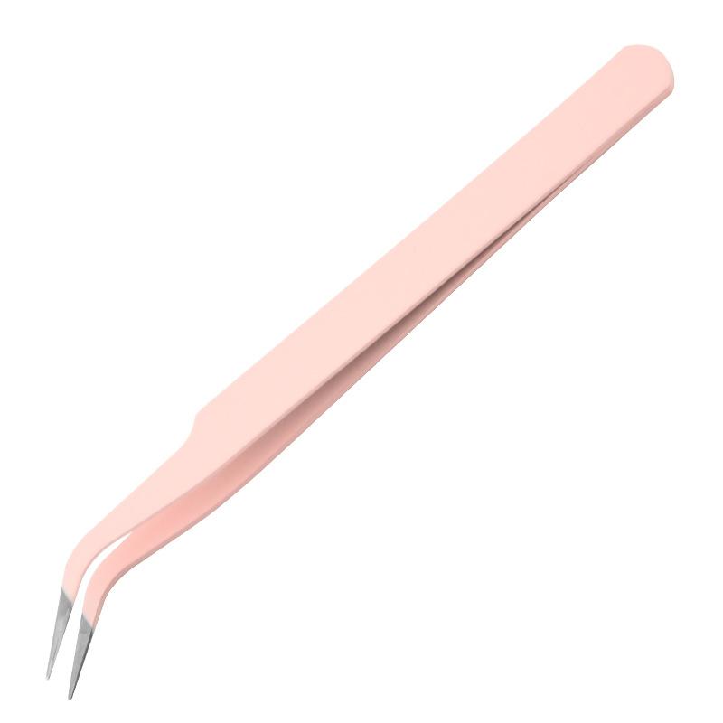 Wholesale High Quality Hot Sale Custom Stainless Steel Eyelash Aid Makeup  Eyelash Extension Tweezer Professional Beauty Tweezer