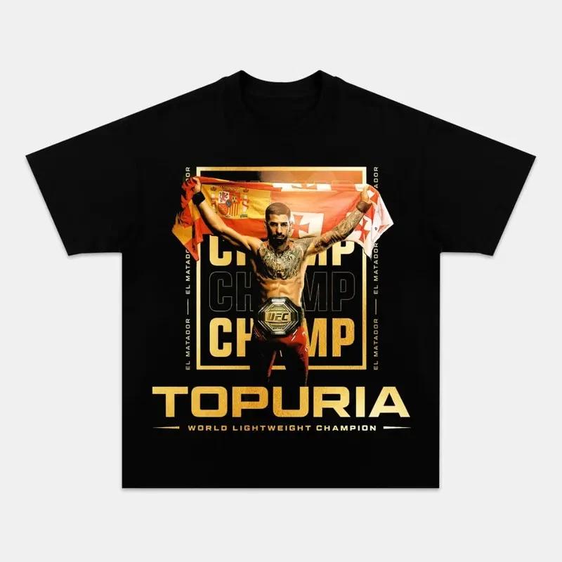 COMBATWEAR Ufc Fighter Ilia Topuria 2025 Graphic Tee, Unisex Boxing Shirt S