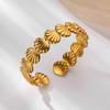 Bowknot Bangle Bracelet for Women Gold Color Stainless Steel Geometric Cuff Bangles Fashion Party Aesthetic Jewelry Gift
