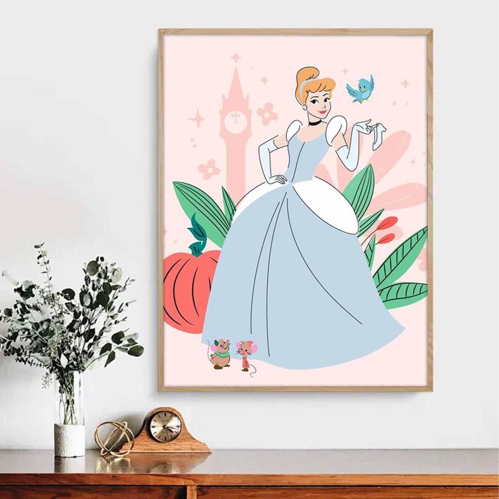 DIY Diamond Painting Cinderella and The Prince Cross Stitch Kit Mosaic Art Diamond Painting Full Circle Diamond Home Decoration