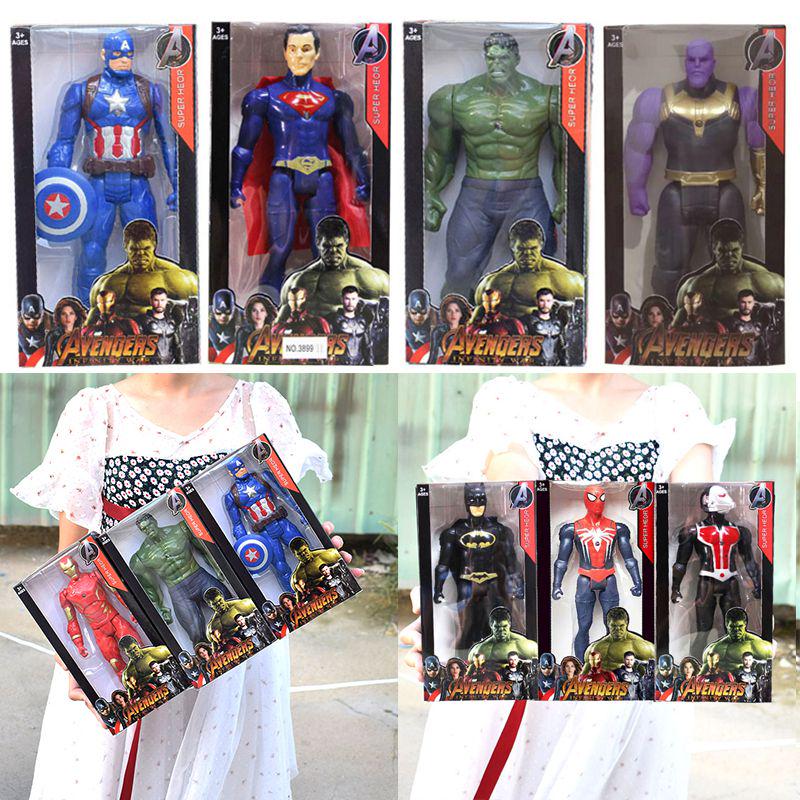 Figure d'Azione Colorate di Supereroi con Spiderman Hulk Iron Man Captain America Perfette Come Regalo per Bambini e Collezionabili