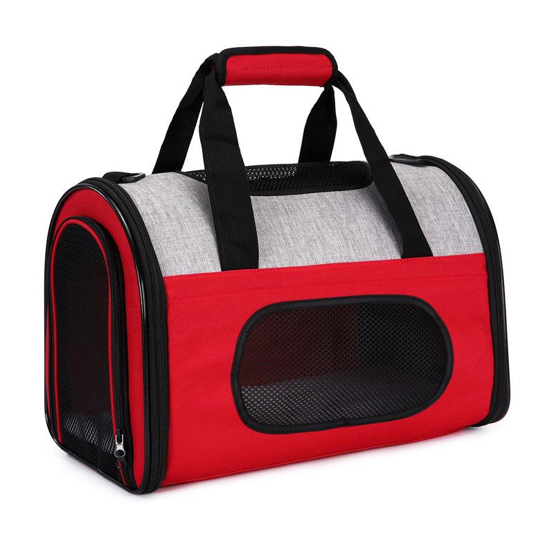Outdoor Portable Folding Pet Travel Bag with Steel Wire Frame for Dogs and Cats