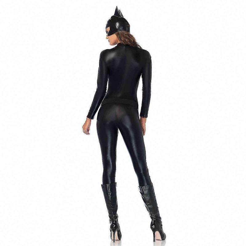 Catwoman PU Leather Costume for Women, Sexy Halloween Cosplay Outfit