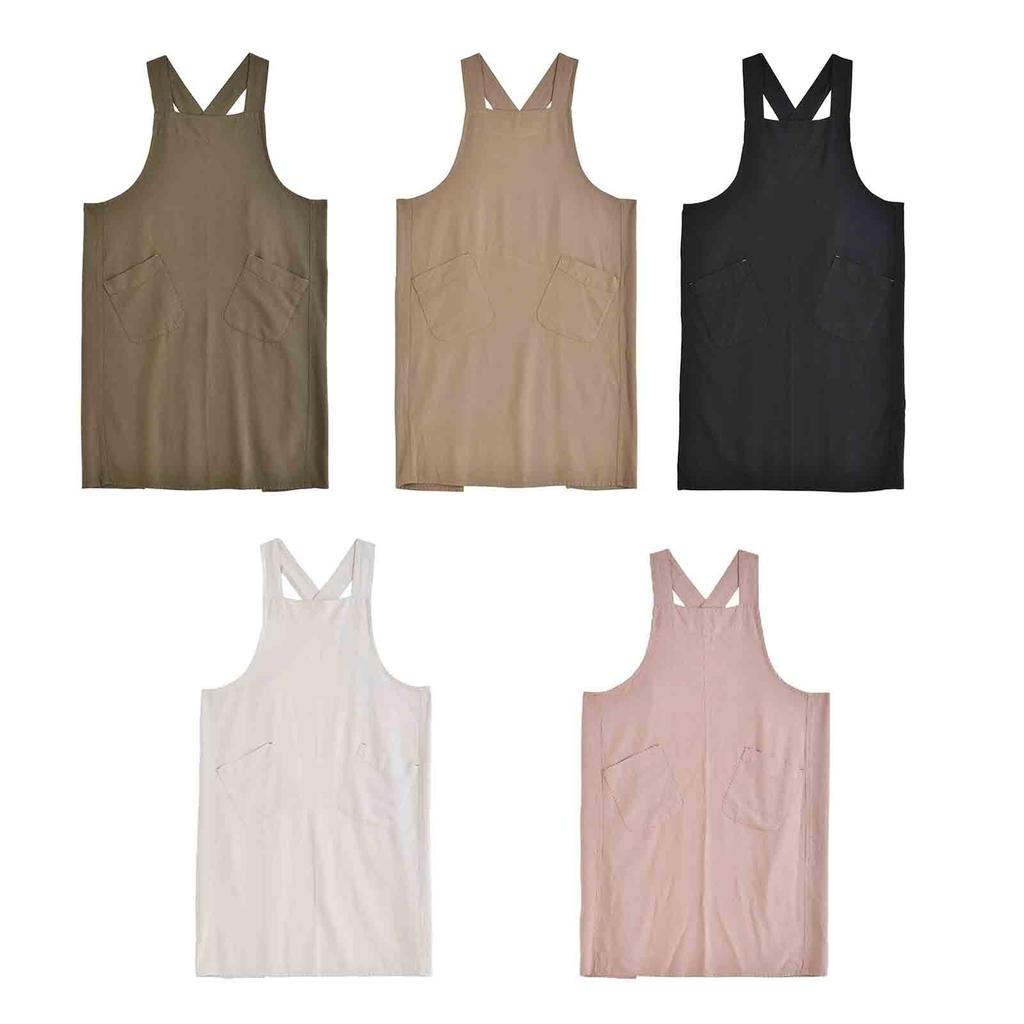 Workshop Apron Painting Apron 34.65inch with Front Pockets Extra Long Japanese for Welding Woman Man Painting