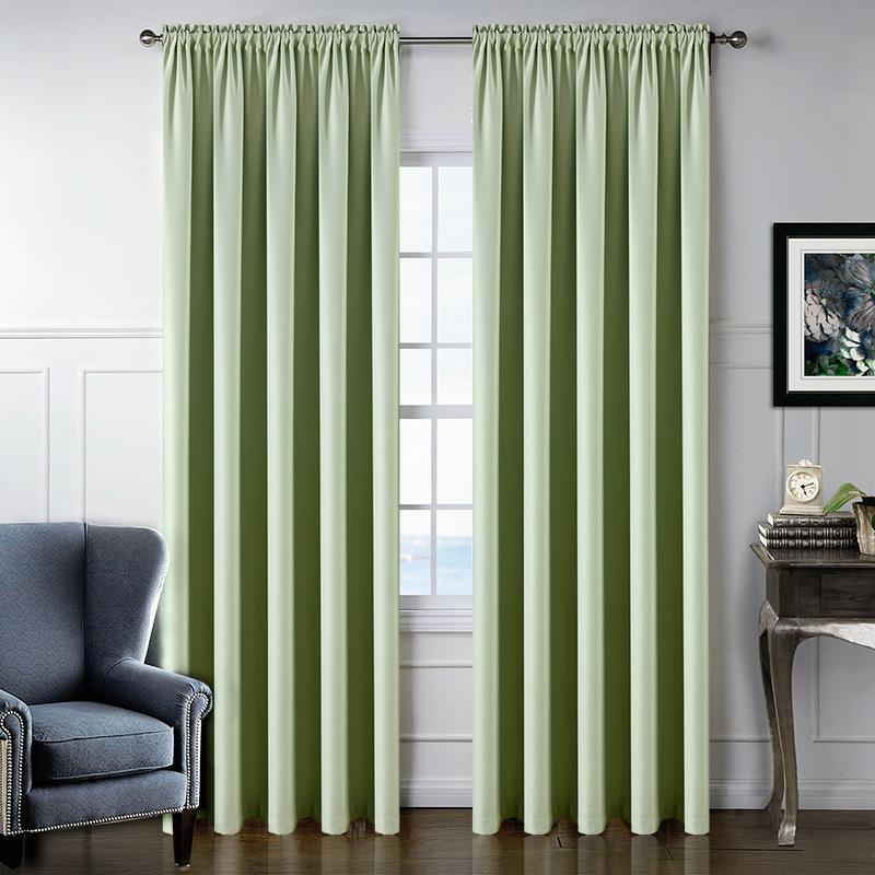 High-Precision Texture Blackout Curtain Cloth Keqiao Curtain Living Room Bedroom Plain Curtain Finished Product