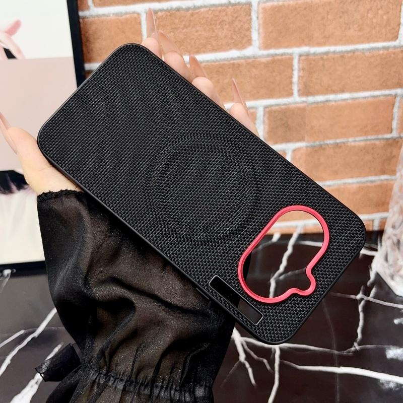 For Nothing Phone 4a Case Magnetic Nylon Woven Matte Leather Skin-friendly Back Case Cover Bumper