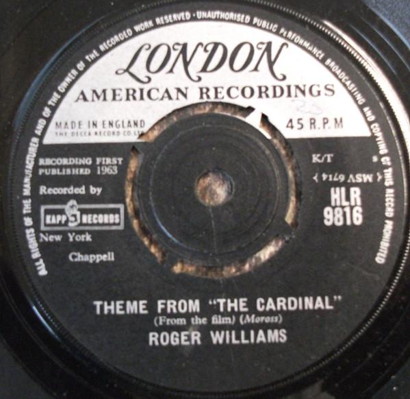 

7inch Record ROGER WILLIAMS Theme From the Cardinal Danke S HLR9816 LONDON AMERICA 1964 UK Pop Used