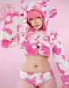 Mobbunny Beautiful Cosplay Long and Dairy Sexy and Cute Outfit Perfect for Transformation and Pink Women's Costume, Anime/Game Costume, Sleeves,
