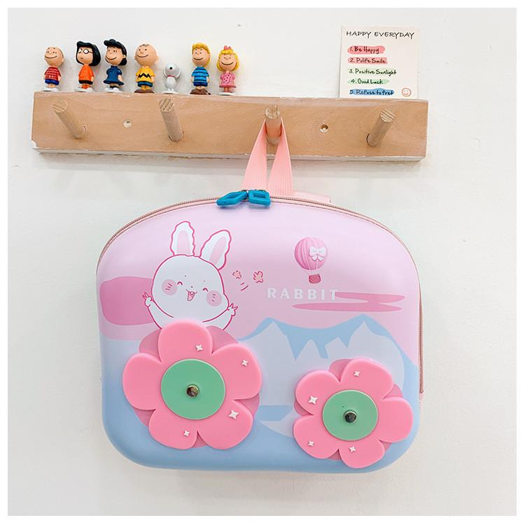 Cartoon Engineering Cute Car Rabbit Flower Pattern Children Hard Shell Backpack