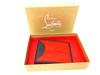 Authentic Christian Louboutin Coolcard Black Red Leather Bifold Bill Wallet #b178 Open Box