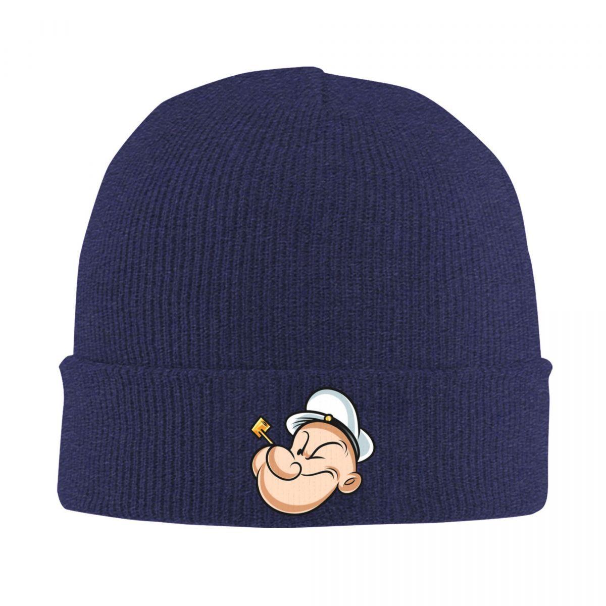 

POPEYE THE SAILOR MAN Warm Knitted Cap Fashion Bonnet Hat Autumn Winter Outdoor Beanies Hats for Unisex Adult