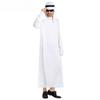 Halloween Carnival Cosplay Arab Sheikh Prince Masquerade Ball Men Pure White Middle East Dubai Robe Send Turban