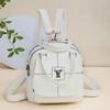 Multifunctional Shoulder Bag Women's Soft Leather Backpack Solid Color Shoulder Bag