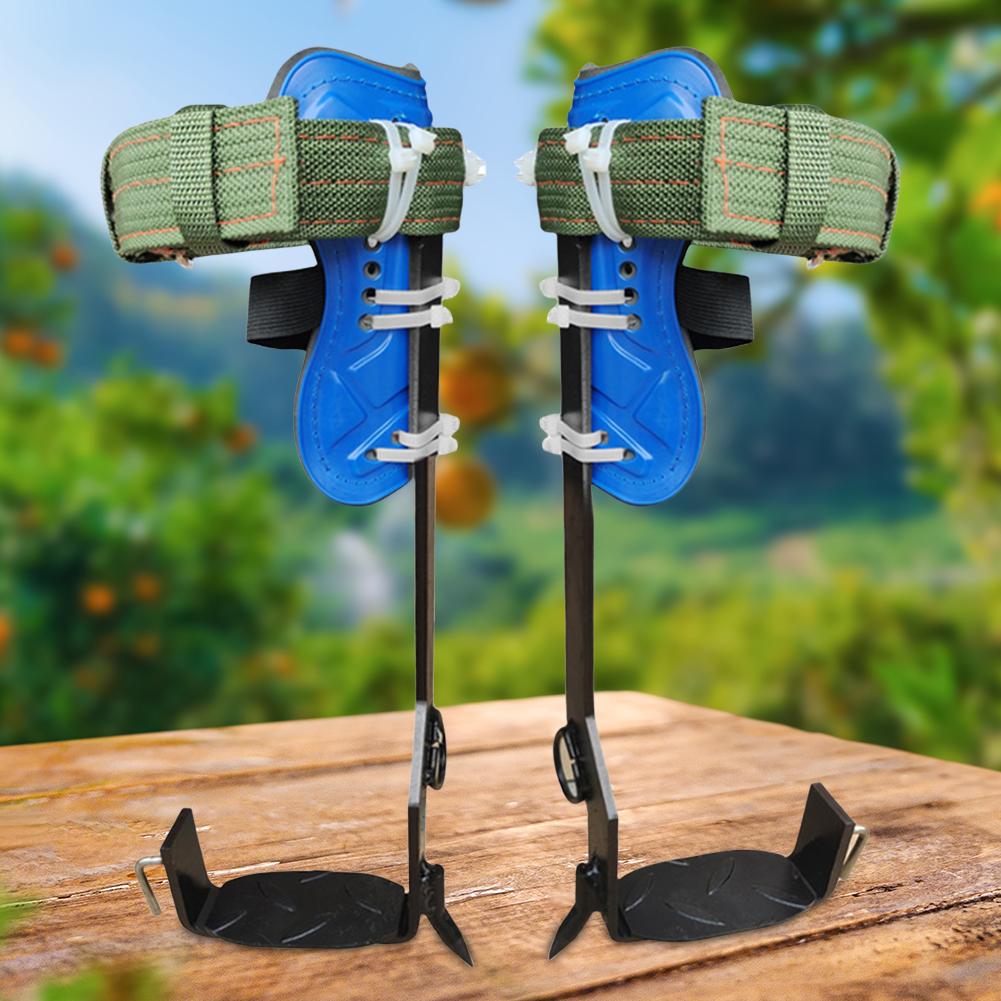 Tree Climbing Spike Gear Adjustable Height Piercing Tree Climbing Tool Set with Safety Belt Load 350lbs for Climbing Picking