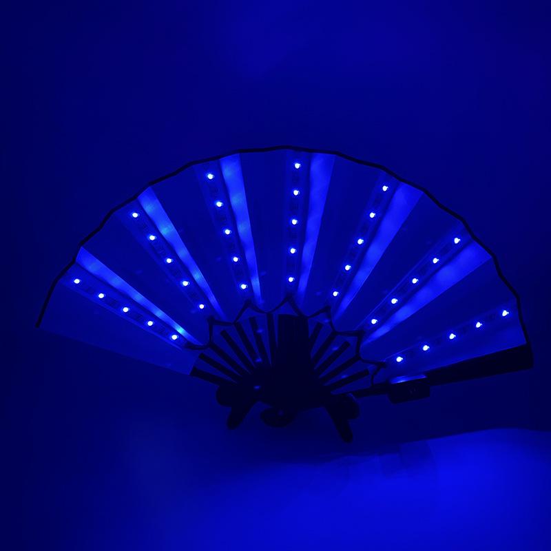 10-Inch LED Luminous Folding Dance & Disco Fan for Bodybuilding, Bars, and KTV Atmosphere