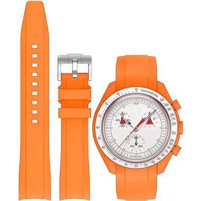 20mm Watch Band Silicone Strap for Omega X Swatch MoonSwatch Watch Strap Omega and Swatch Band Rubber Band for Omega Speedmaster Seiko SEIKO 20mm