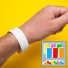 600 Synthetic Paper ID Bands Assorted Colors Admission Tickets Band Lightweight Sticky Wristband for