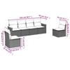 VidaXL Garden Lounge Set with Cushions 6 Pcs, Patio Sofas, Patio Furniture Set, Outdoor Furniture, Beige 3258265