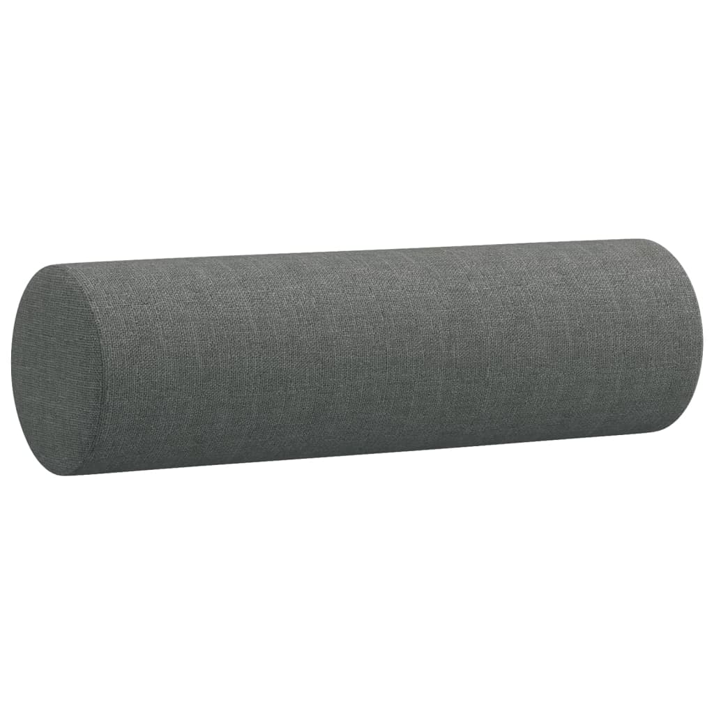 Vidaxl 2-Osobowa Sofa Z Poduszkami, Ciemnoszara, 120 Cm, Tkanina