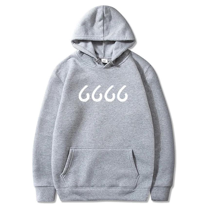 Men's and Women's Autumn/Winter Fleece Warmth 6666 Digital Personalized Print Solid Color Sweatshirt