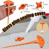 3pcs Sealant Nozzle Cleaner & Cap 3D Printing Plastic Dredge Prevents Drying for Glass Caulk Tubes Handy DIY Tool