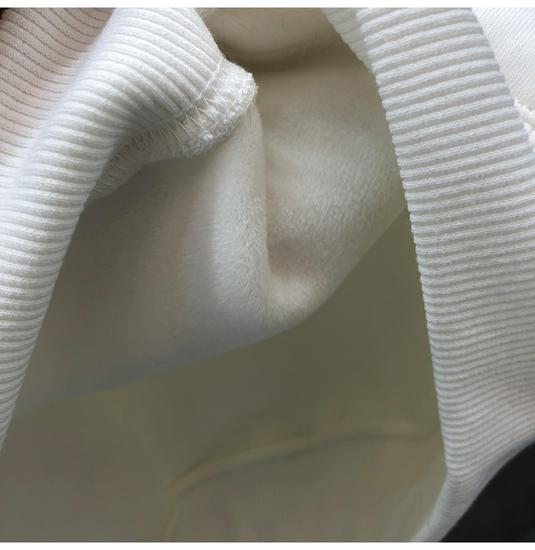 Men's Winter Fleece-Lined Sweatshirt: Solid Color, Round Neck, Long-Sleeve, Available in White & Black. Perfect for Spring and Autumn.