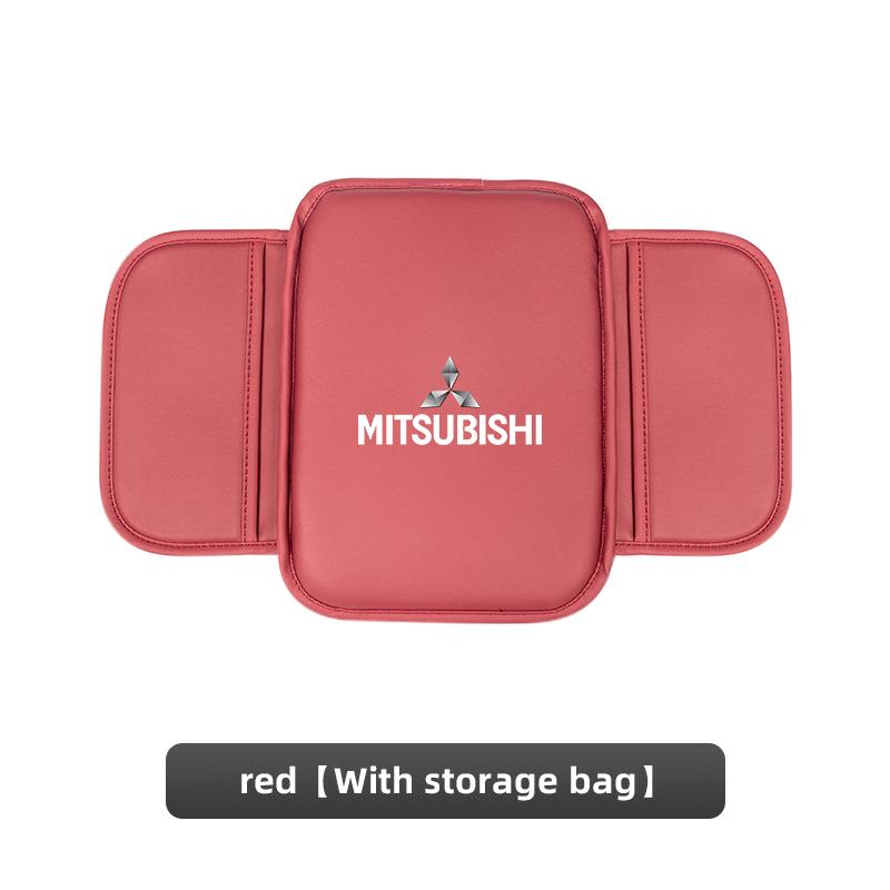 Leather Car Armrest Box Pad Auto Armrest Mat Car Interiors For Mitsubishi Eclipse Lancer Outlander Pajero ASX I200 Space Delica
