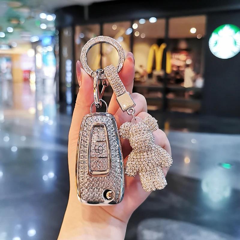 Suitable For Ford Mondeo Keycase Focus Edge Explorer Fiesta Escort Taurus Ecosport Keycover Keyshell Keychain Car Key Bag