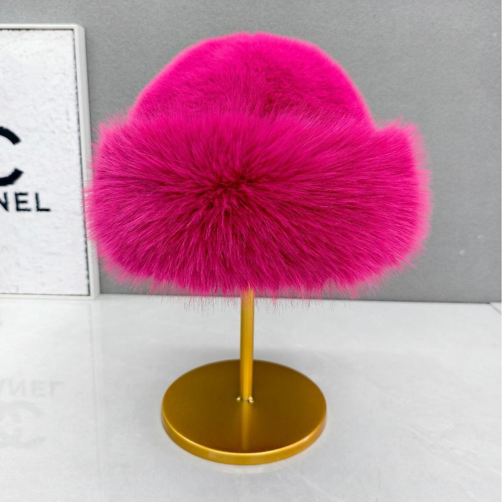 Women's Thick Plush Lined Winter Hat - Brim Style with Earmuffs | Ideal Christmas Gift/warm Outdoor Hat