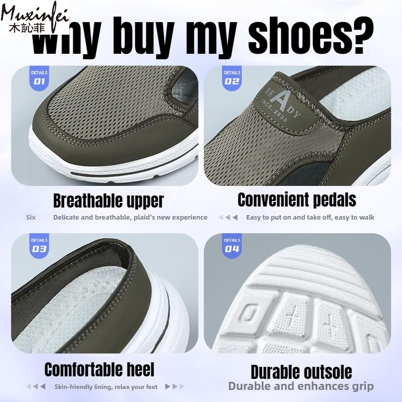 Fashion Men's Summer Slippers Breathable Casual Shoes Soft Cushioned Dad Footwear Light Weight Mens Shoes Free Shipping Shoes