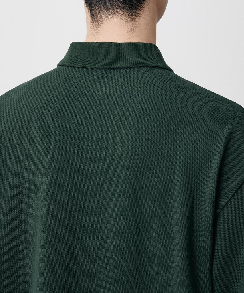MUSINSA STANDARD Relaxed Fit Pique Polo Shirt [Deep Green]