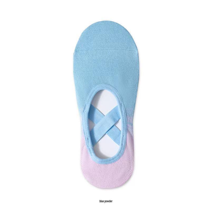 Gradient Silicone Non-slip Mid-calf Women's Yoga Socks - Versatile and Colorful for Sports and Pilates