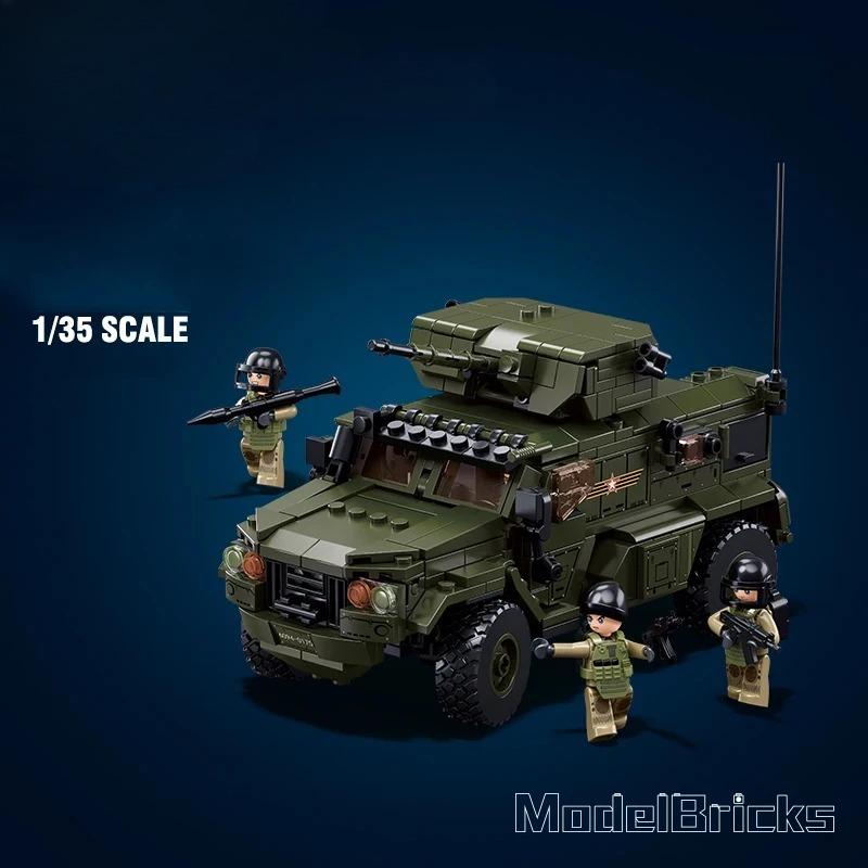 519PCS Military VDVS Assault Armored Vehicle Car Model Building Blocks Sets with 4 Figures Dolls Educational Toys No Box Gifts for Kids