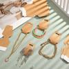 100Pcs Jewelry Display Cards, Thick Necklace Bracelet Keychain Kraft Paper Cards For Selling Small Business Supplies