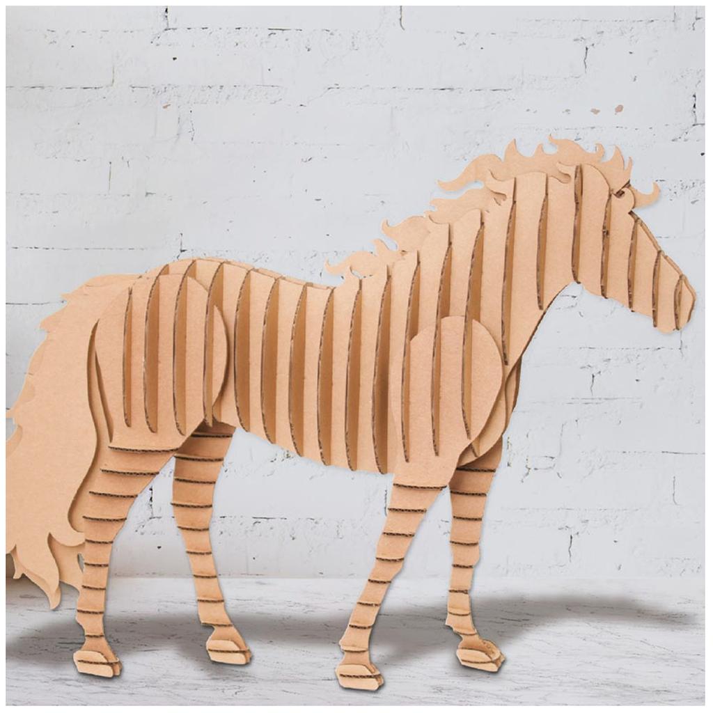 Les Trésors De Lily [A2713] - 3D Cardboard Figurine 'Horse' - Boards 30x30 Cm