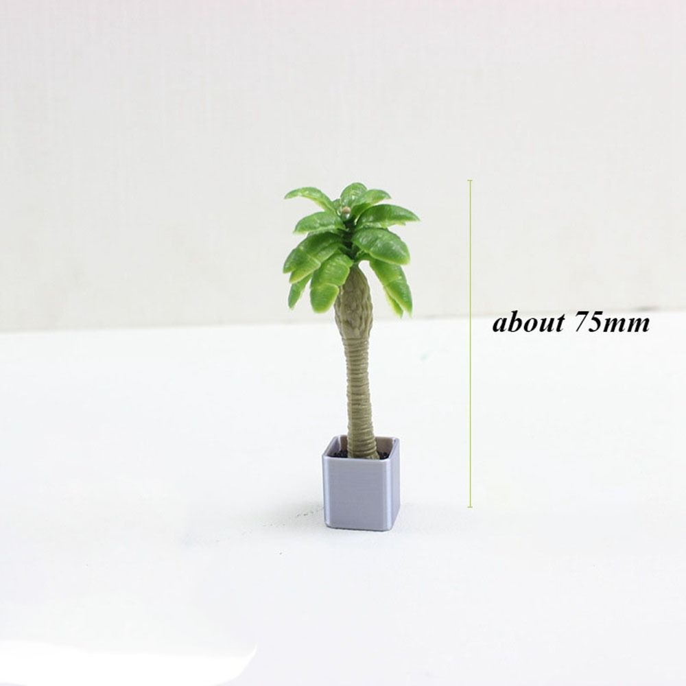 3pcs New 1:12 Dollhouse Miniature Potted Plant Multistyles Mini Bonsai Garden Home Model Play House Decor Doll House Accessories