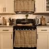 Oven Skirt Handmade Farmhouse Oven Cover with Ruffle Trim under Stove Easy Installation Oven Hideaway Curtain Kitchen Decor