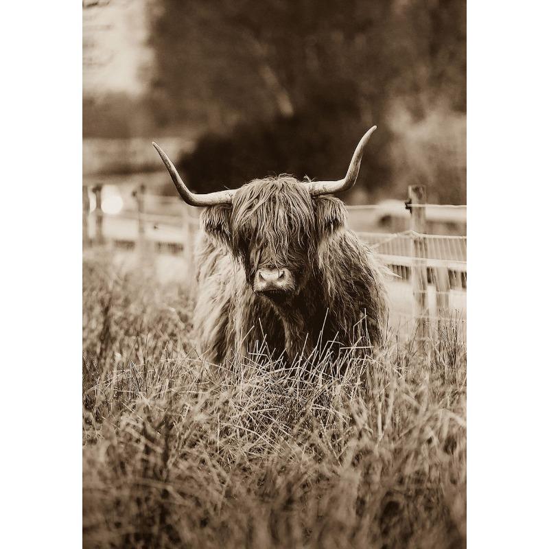 Retro Abstract Farm Landscape Cowboy Haystack Cow Guitar Poster Canvas Painting Printing Art Picture Home Room Wall Decor Gift