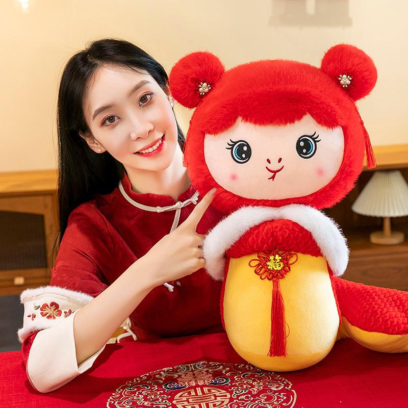Snake 2025 Mascot Plush Toy Dolls Room Decoration Ornaments Spring Festival Gift