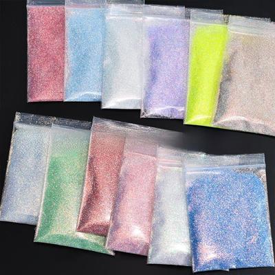 Grenzüberschreitendes 50 g feines Flash-Diamant-Meersalz-Nagelpulver – Fantasy-Glitzer-Treibsand-Flow-Effekt.